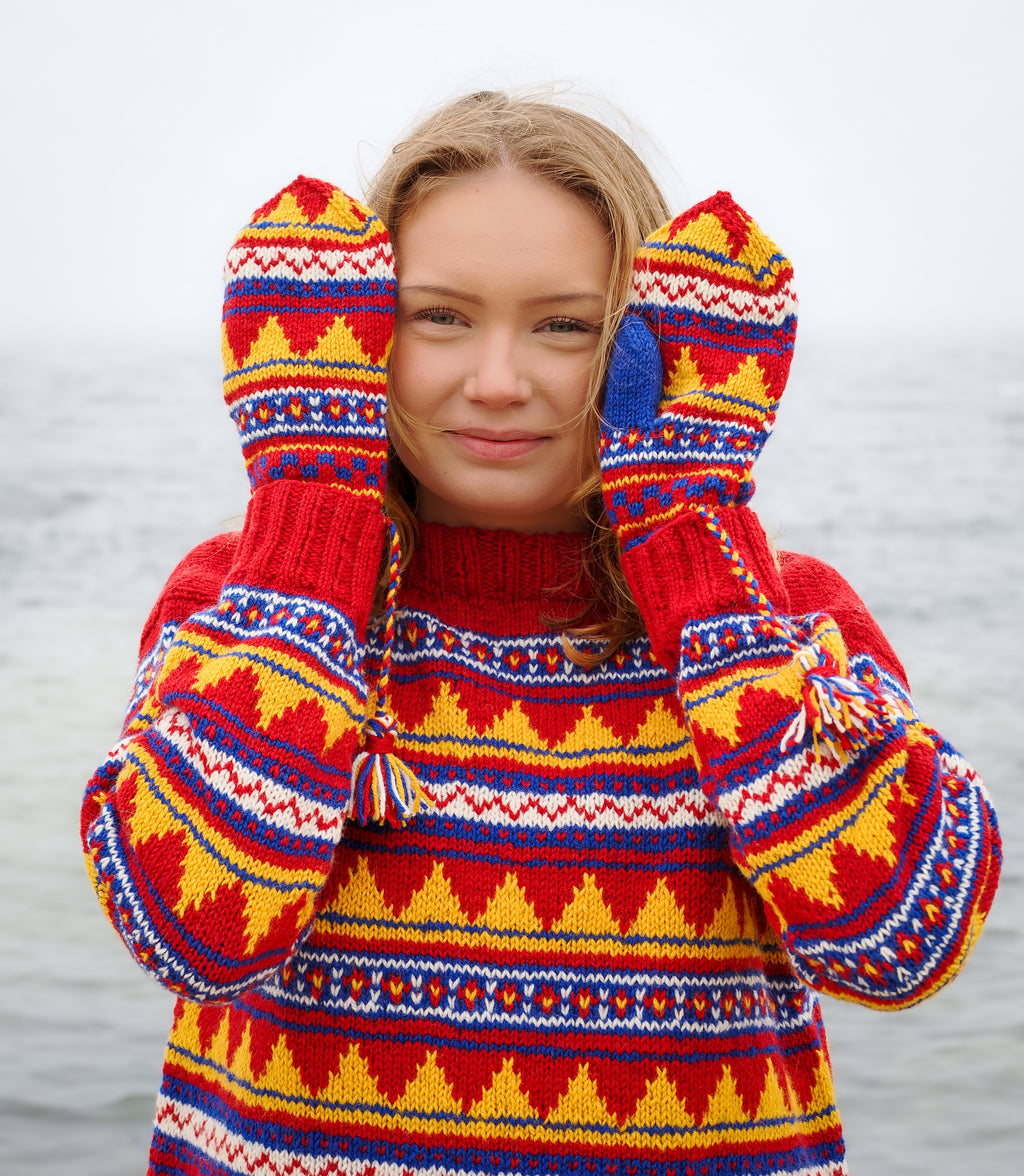 Gárasavvon Mittens - Karesuando Mittens - Hand-knitted